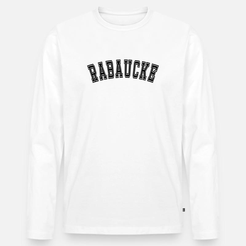 Rabaucke Lausbube - Männer Premium Bio Langarmshirt - Weiß