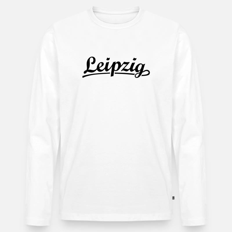 Leipzig Classic - Männer Premium Bio Langarmshirt - Weiß