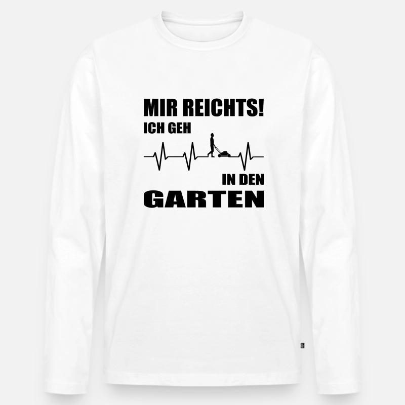Garten - Männer Premium Bio Langarmshirt - Weiß
