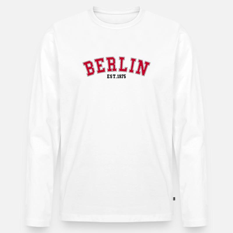 Berlin_Est_1975 - Männer Premium Bio Langarmshirt - Weiß
