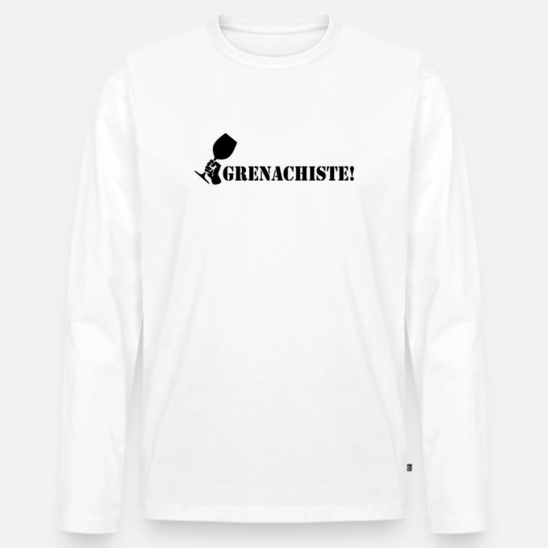 Grenachiste - Männer Premium Bio Langarmshirt - Weiß