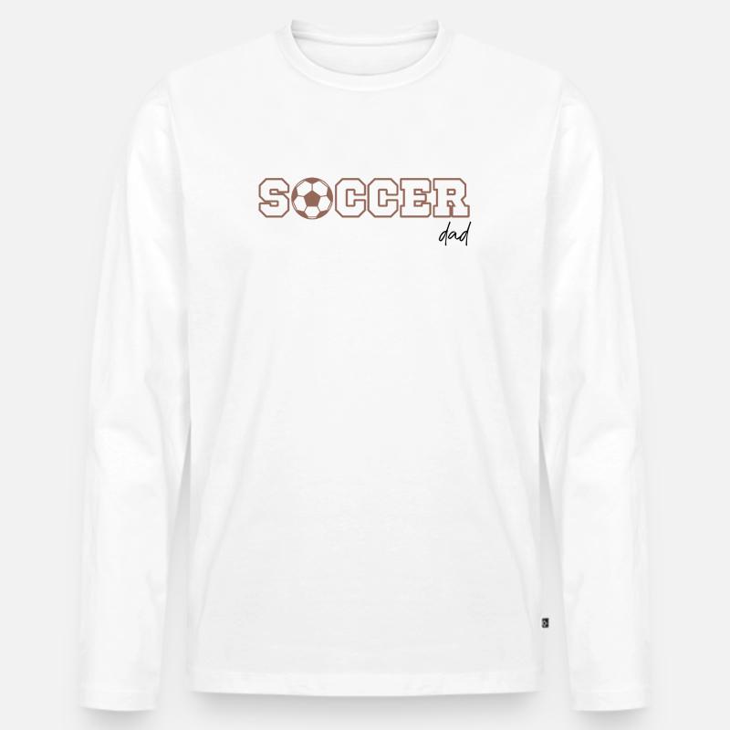 Soccer dad - Männer Premium Bio Langarmshirt - Weiß