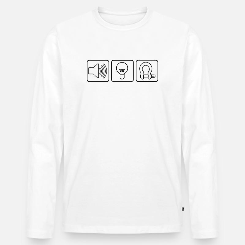 Sound Light Rigging Logo - Männer Premium Bio Langarmshirt - Weiß