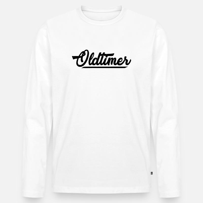 oldtimer - Männer Premium Bio Langarmshirt - Weiß