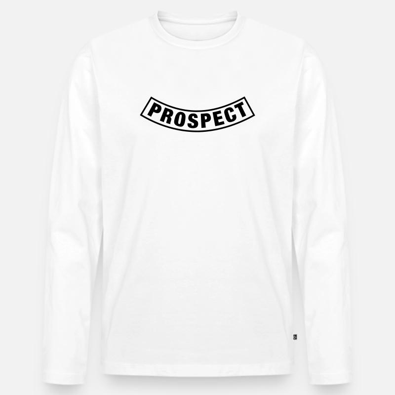 Prospect Batch - Männer Premium Bio Langarmshirt - Weiß