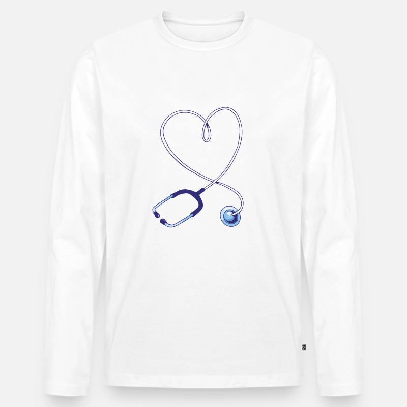 Vet Tech Stethoskop - Männer Premium Bio Langarmshirt - undefined