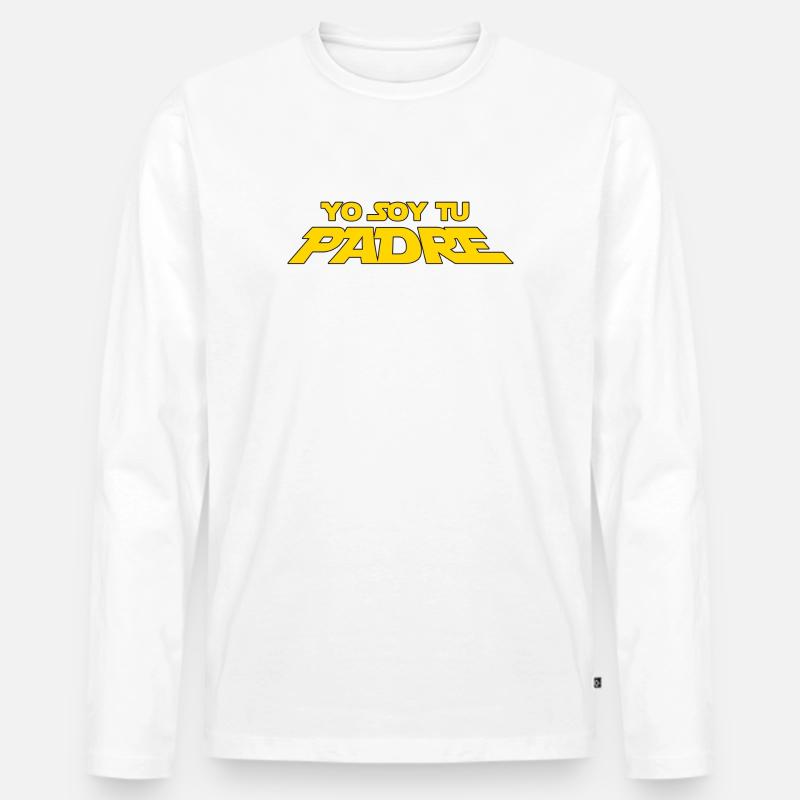 Ich bin dein Vater - Männer Premium Bio Langarmshirt - Weiß