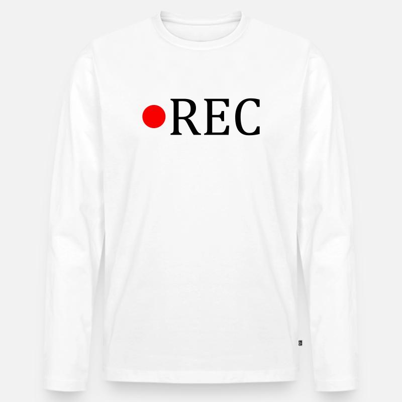 Rec - Männer Premium Bio Langarmshirt - Weiß