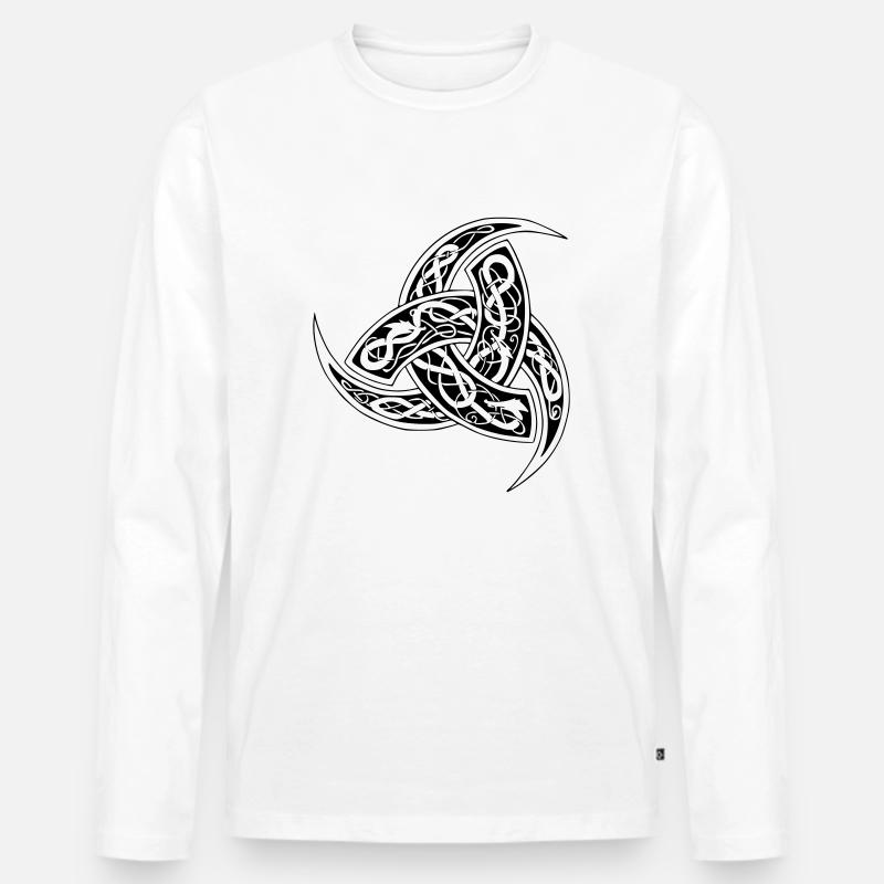 Odins Horn - Männer Premium Bio Langarmshirt - Weiß