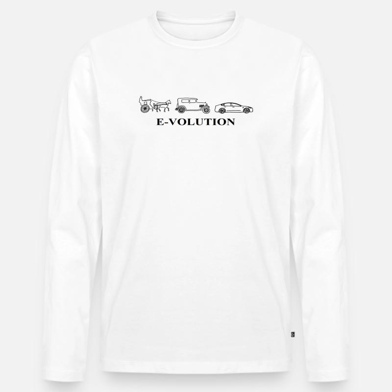 E-Volution Auto Evolution - Men's Premium Organic Long Sleeve Shirt - white