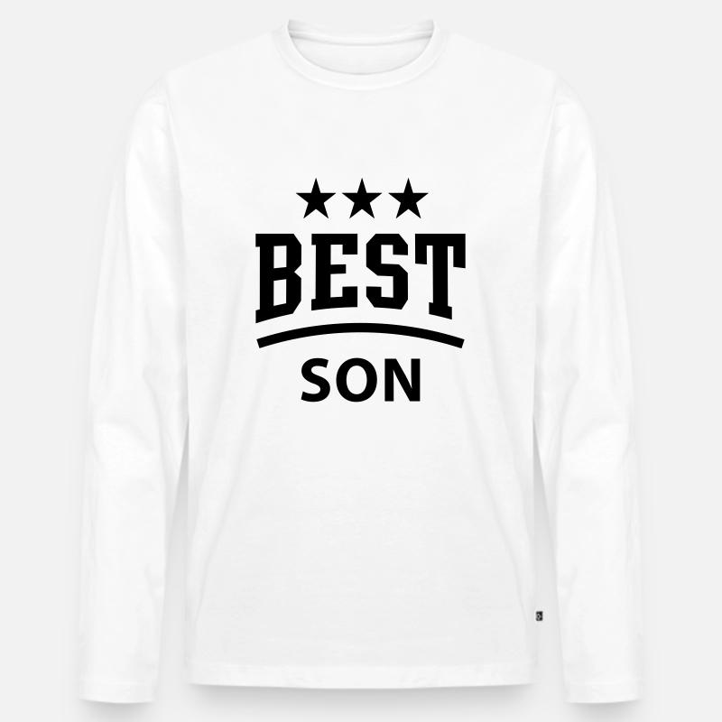 BEST SON 3 Star - Männer Premium Bio Langarmshirt - Weiß
