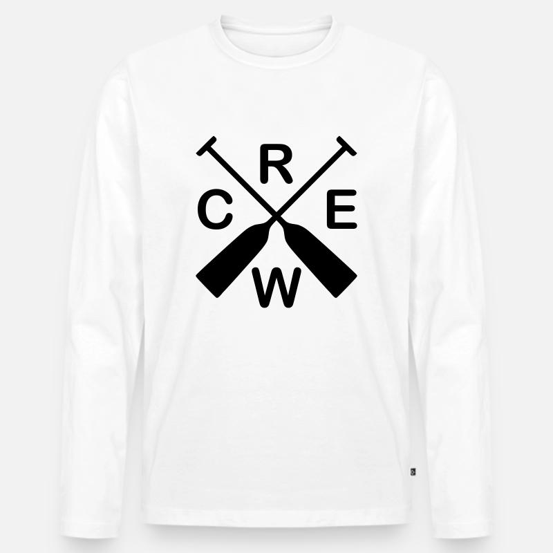 Drachenboot Crew - Männer Premium Bio Langarmshirt - Weiß