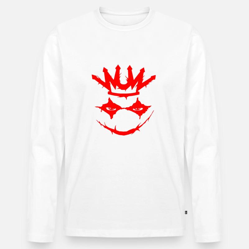 wuw joker - Männer Premium Bio Langarmshirt - Weiß