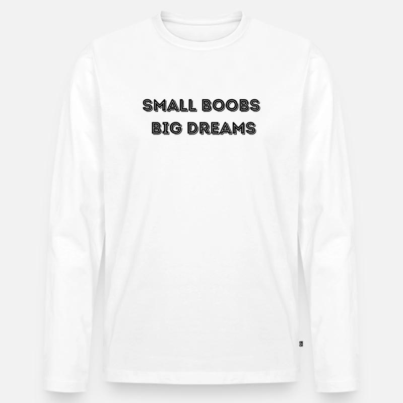 Kleine, große Träume - Männer Premium Bio Langarmshirt - Weiß