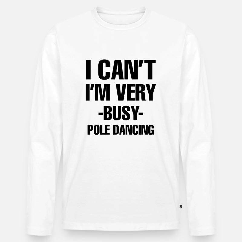 Dancing Dance Music - Männer Premium Bio Langarmshirt - Weiß