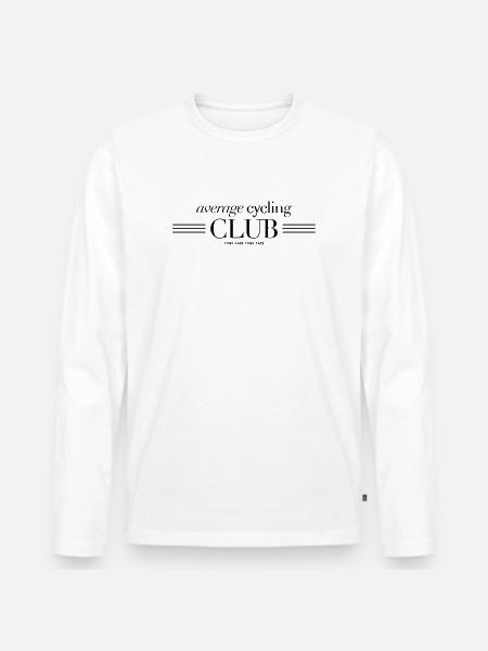 average Cycling Club - Männer Premium Bio Langarmshirt - Weiß