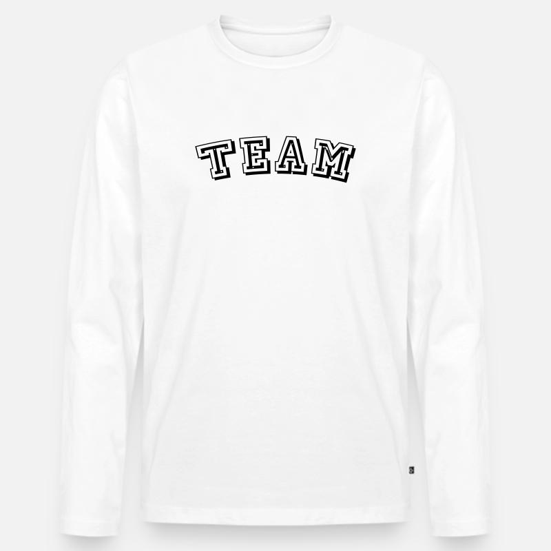 TEAM Design - Männer Premium Bio Langarmshirt - Weiß