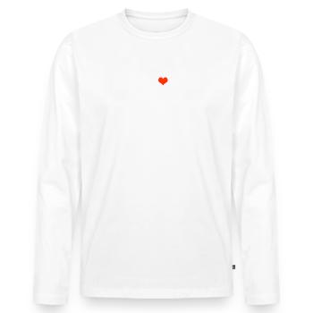 Südtirol Meine Leidenschaft Dolomiten Berge - Männer Premium Bio Langarmshirt - Weiß - Vorne - Nico (187cm)