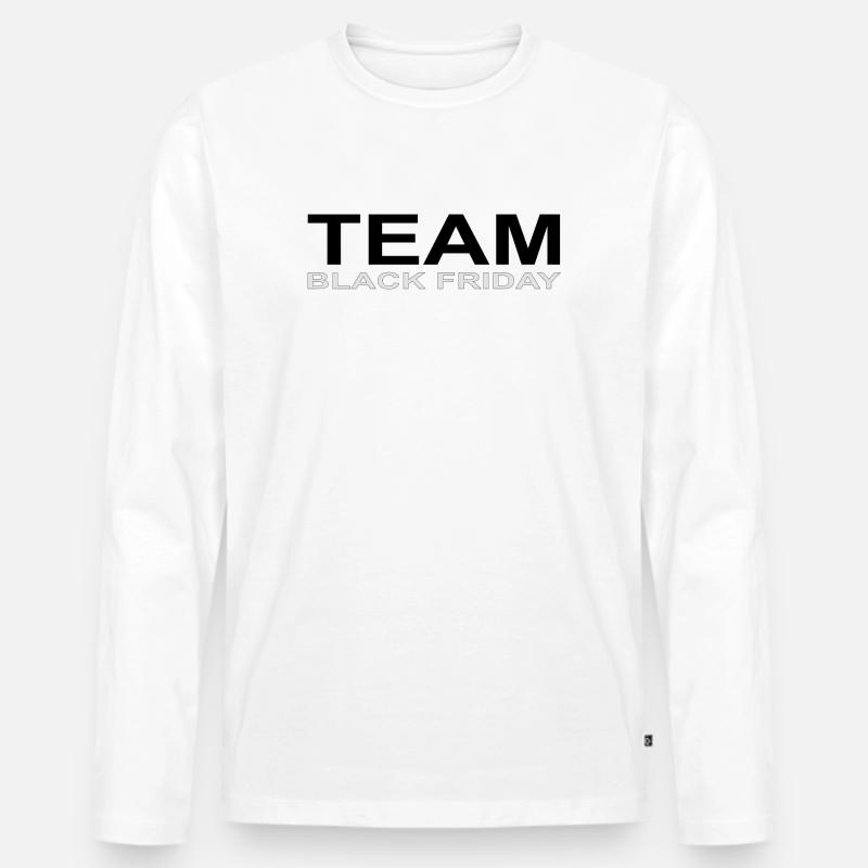 Team Black Friday - Männer Premium Bio Langarmshirt - Weiß