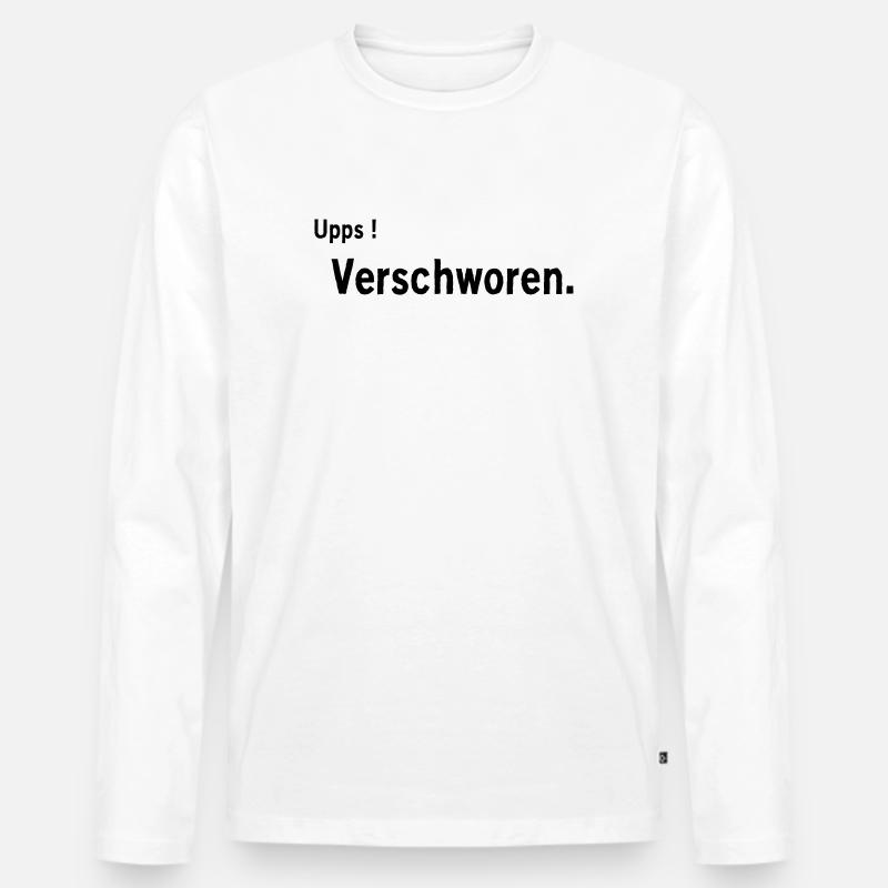 Verschworen - Männer Premium Bio Langarmshirt - Weiß