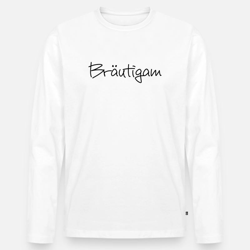 Bräutigam Junggesellenabschied Hochzeit - Männer Premium Bio Langarmshirt - Weiß