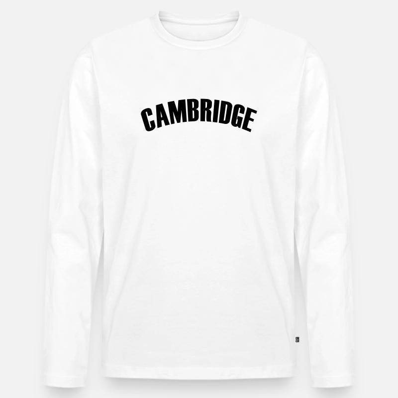 cambridge shirt - Männer Premium Bio Langarmshirt - Weiß
