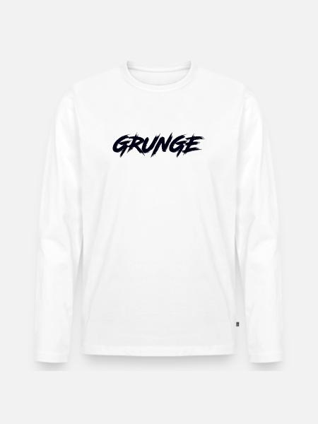 GRUNGE - Men's Premium Organic Long Sleeve Shirt - white