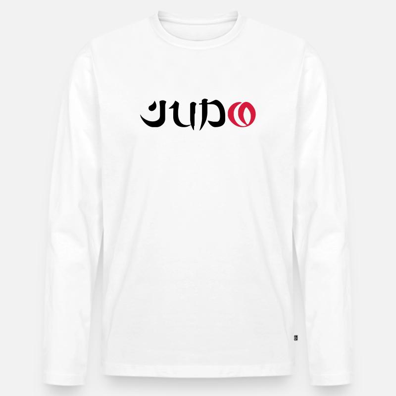Judo - Männer Premium Bio Langarmshirt - Weiß
