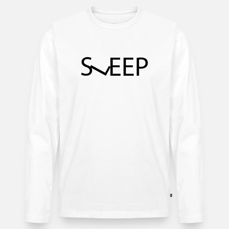 sleep - word design - Männer Premium Bio Langarmshirt - Weiß