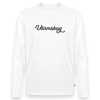 Värmskog ink - Men's Premium Organic Long Sleeve Shirt - white - Front - Nico (187cm)