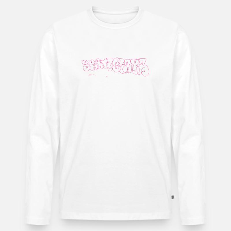 Bratislava Graffiti Souvenir - Männer Premium Bio Langarmshirt - Weiß