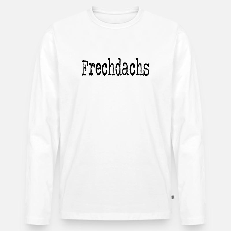 Frechdachs Kind Kleinkind frech Geschenkidee - Männer Premium Bio Langarmshirt - Weiß