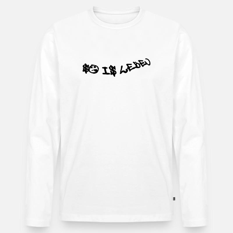 So is Leben - Männer Premium Bio Langarmshirt - Weiß