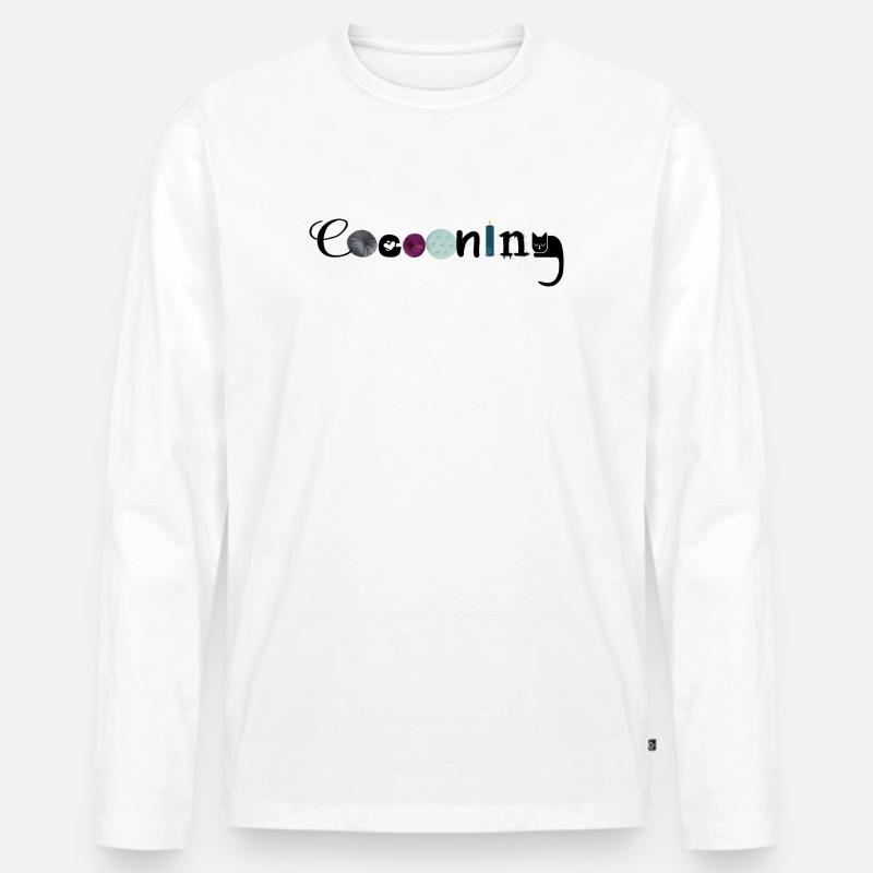 Verzärtelnd - Männer Premium Bio Langarmshirt - Weiß