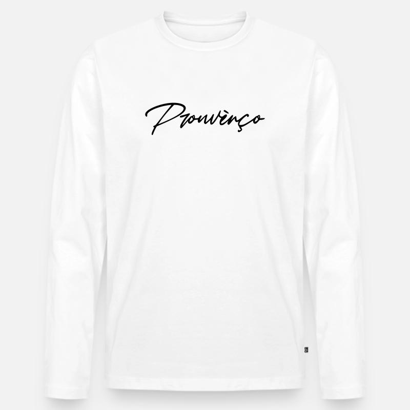 Prouvènço - Männer Premium Bio Langarmshirt - Weiß