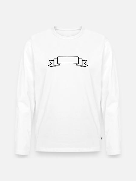 Nameplate pennant bow - Men's Premium Organic Long Sleeve Shirt - white