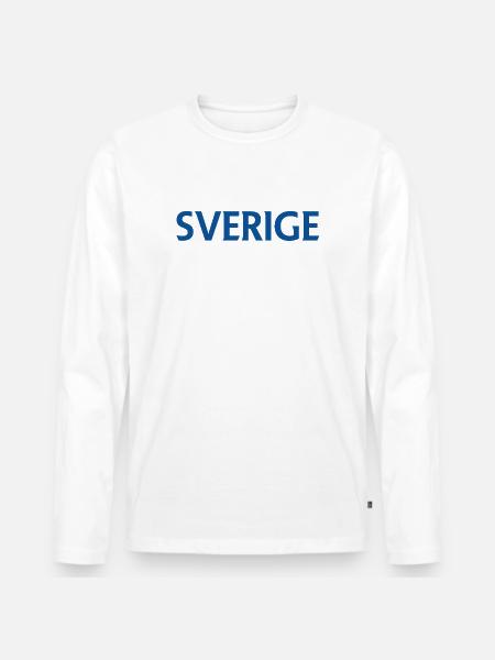 Buntes abstraktes Kunstmotiv - Männer Premium Bio Langarmshirt - Weiß