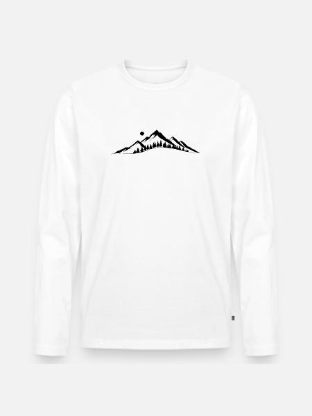 Mountain horizon - Men's Premium Organic Long Sleeve Shirt - white