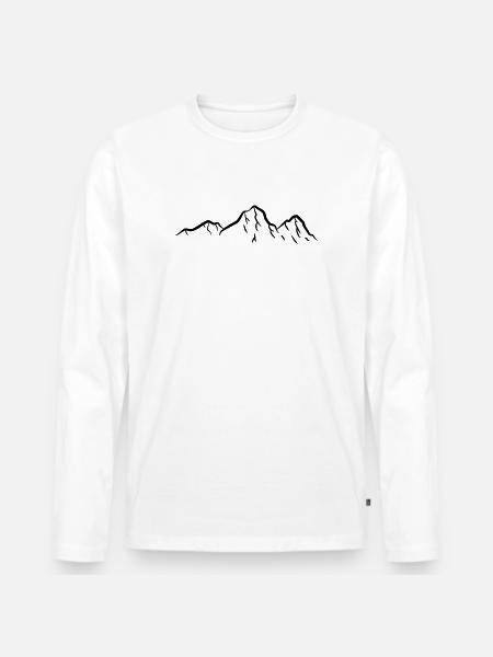 Mountains Mountain Nature Lover - Men's Premium Organic Long Sleeve Shirt - white