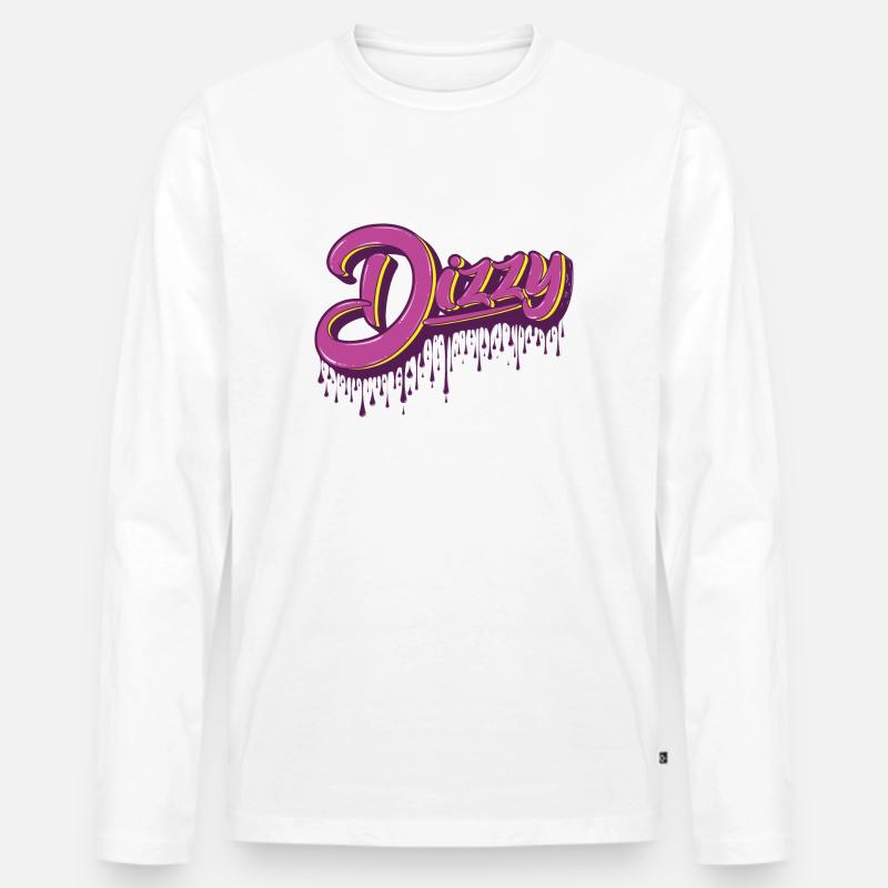 dizzy - Männer Premium Bio Langarmshirt - Weiß