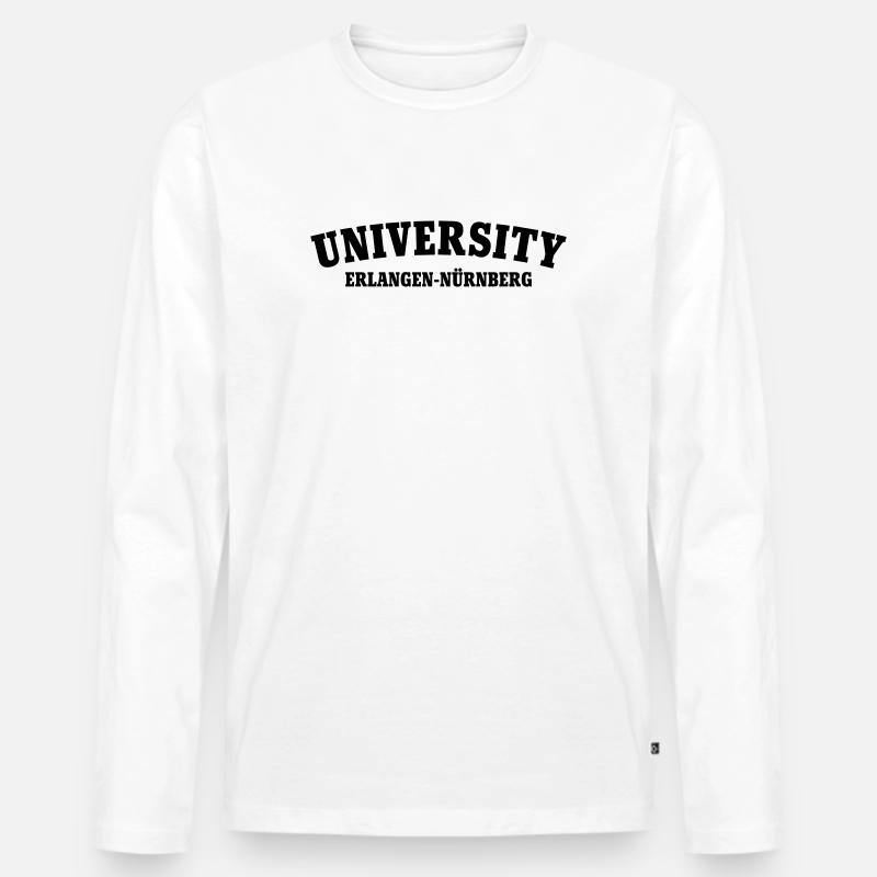 Universität Erlangen Nürnberg - Männer Premium Bio Langarmshirt - Weiß