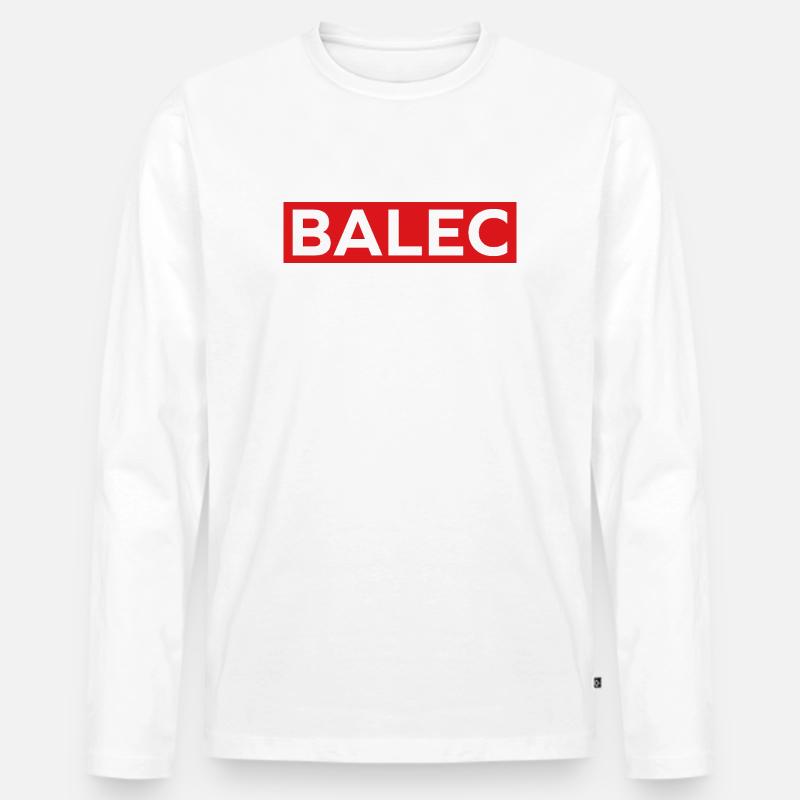 BALAC - Männer Premium Bio Langarmshirt - Weiß