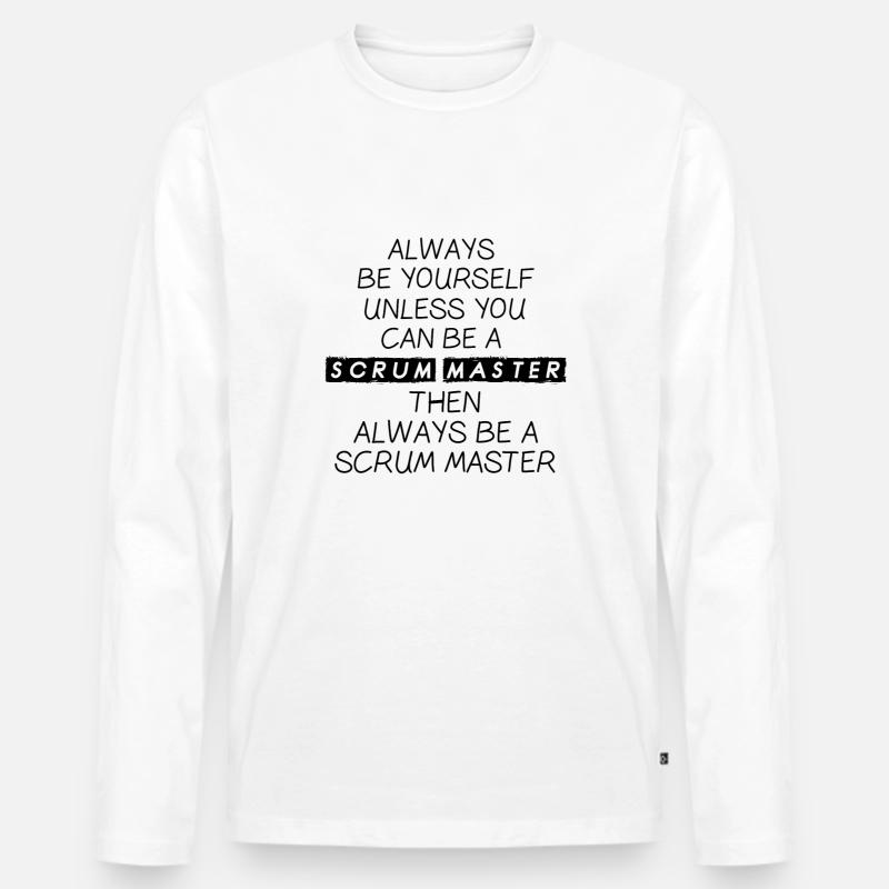 Scrum Master Agile Software Entwicklung - Männer Premium Bio Langarmshirt - Weiß