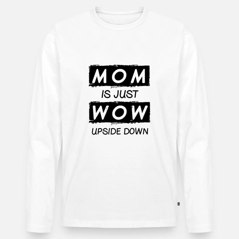 Mutter Mama Mum - Männer Premium Bio Langarmshirt - Weiß