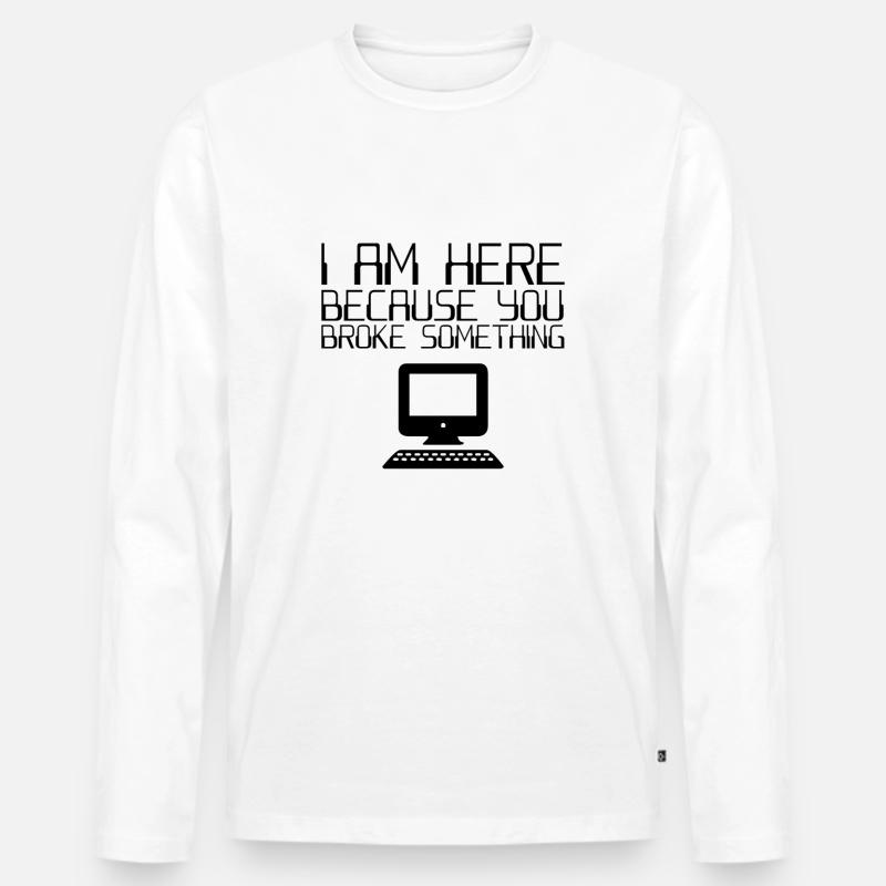 IT Helpdesk It Support - Männer Premium Bio Langarmshirt - Weiß