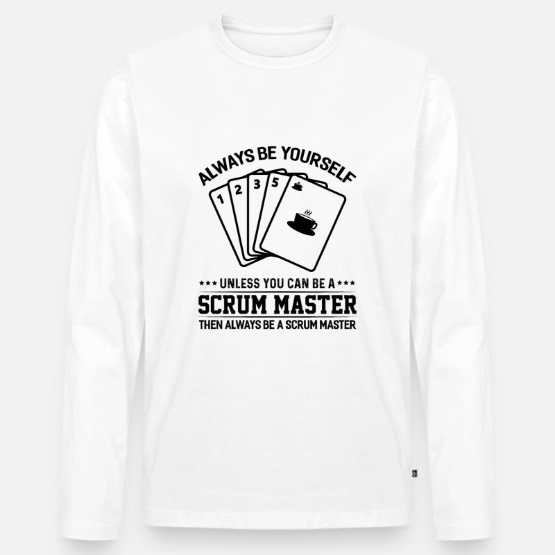 Scrum Master Agile Software Development - Men's Premium Organic Long Sleeve Shirt - white