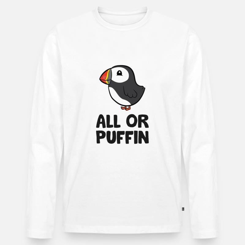 Alles oder Papageientaucher Lustige - Männer Premium Bio Langarmshirt - Weiß