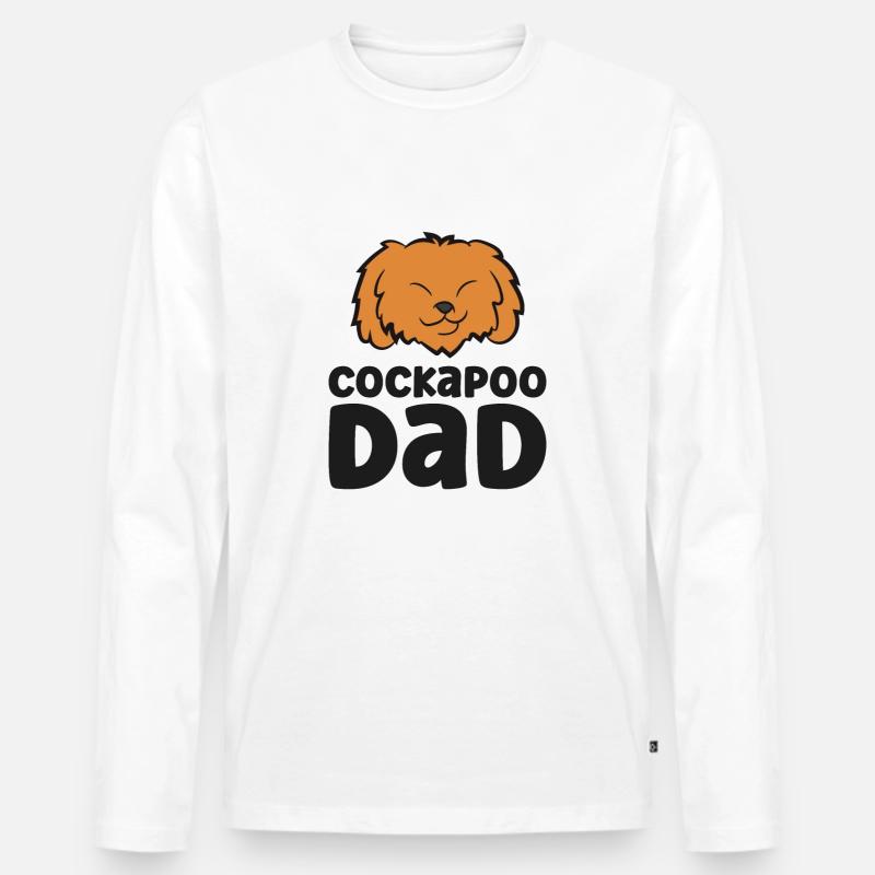 Funny Cockapoo Dad Cockapoo Dog - Men's Premium Organic Long Sleeve Shirt - white