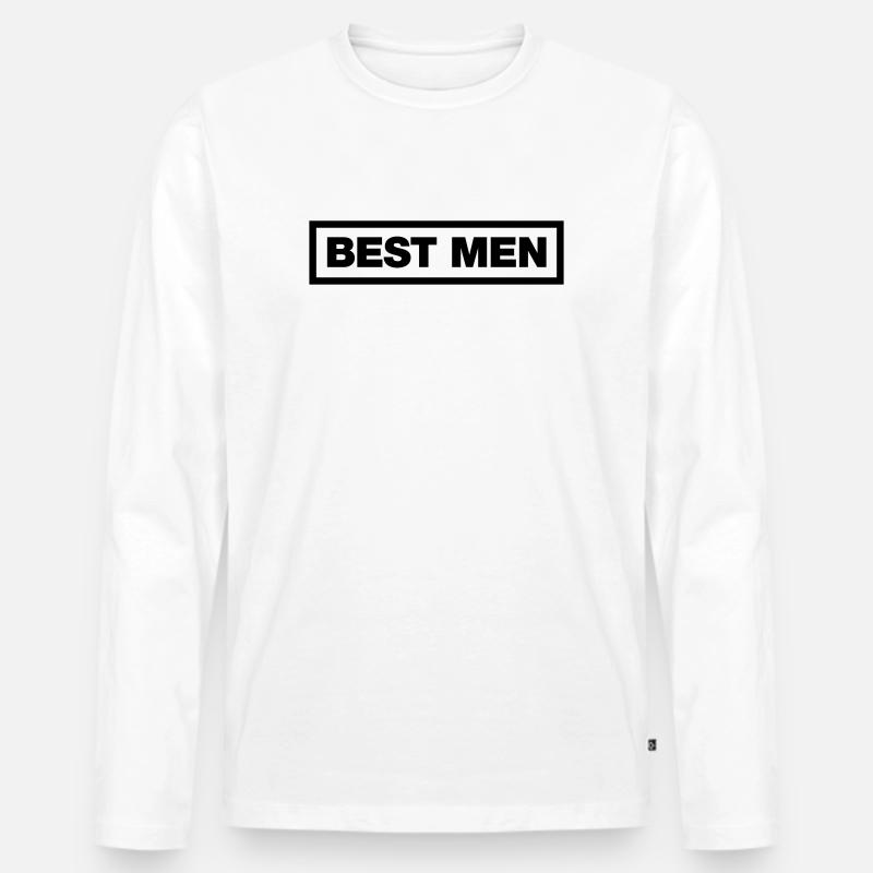 Best men - Männer Premium Bio Langarmshirt - Weiß