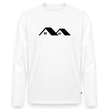 Chalets sur le toit - T-shirt manches longues Premium bio Homme - blanc - Devant - Nico (187cm)